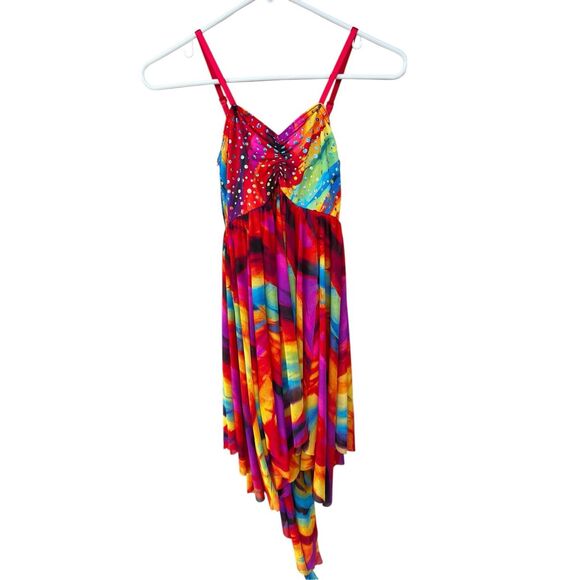 Costume Gallery 16248 Rainbows in the Sky Size large child recital tap dance - Picture 2 of 9